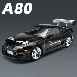 1:24 Brian Supra A80 JDM Supercar Alloy Car Model Sound and Light Pull Back Car Model Collectibles Birthday Gift