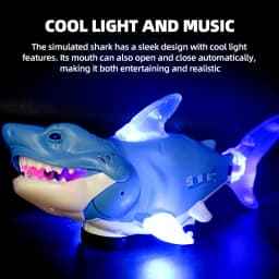 Electric Multi-directional Swaying Shark Color-changing Music Light Artificial Animal Toy Electronic Pets Toys for Boys Gifts