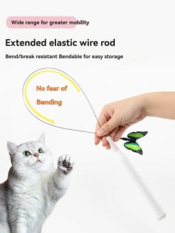Cat electric toy self-hilarity relieves boredom, automatic cat teasing, adsorpable, can hold a strong suction cup, long rod, cat