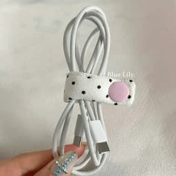 INS Style Star Cable Buckle - Cute Fabric Data Wire Organizer for Portable Headphone & Charging Cable Storage
