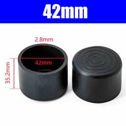 Round Black PVC Soft Rubber Pipe Sleeve Tube Cap Table Chair Foot Pad Protective Cover 6 8 10 12 14 16 19 20 22 25-120mm