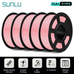 SUNLU 5KG PLA Plus/Clear/AntiString Filament 1.75mm 1kg Spool (2.2lbs) Neatly Wound Filament Fit Most FDM Printer