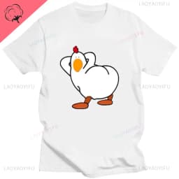 ME SUDA LA POLLA Cute Chicken Cartoon Print Tshirt Men Women Casual Cotton Unisex Sports Top T Shirt Streetwear Creativity Shirt