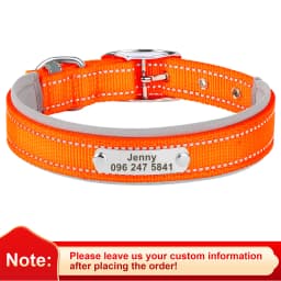 Personalized Dog Collar Reflective Dogs ID Collars Free Engrave Name Collars Adjustable for Small Medium Large Dogs Pet Pitbulls