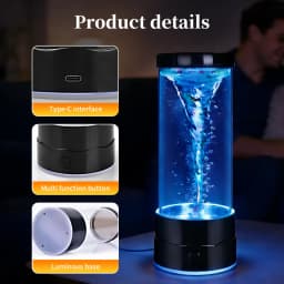 Simulation LED Tornado Night Light USB Creative Table Lamp Multi-Color Changing Atmosphere Light For Birthday Gift Bedroom Decor