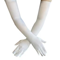 55CM Sexy Lace Thin Hollow Transparent Long Gloves Breathable Net Yarn Women Man Stage Performance Party Cosplay Elasticity