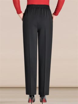 Oversize 8XL Women Trousers 2026 New Solid Elastic High Waist Casual Pants Autumn Winter Female Straight Pants Mother Long Pants