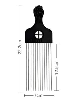 Black Metal African American Pick Comb Hair Combs Hair Comb for Hairdressing Styling Tool Salon Barber Shop Accessories 6 Style