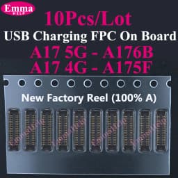 10pcs Charging FPC on MainBoard For Samsung A06 A07 A16 A17 A26 A33 A34 A35 A53 A54 A55 A56 A52 A72 A73 FPC Connector Port