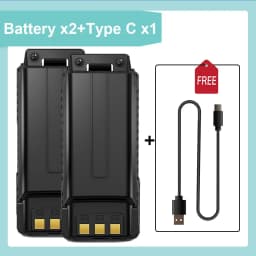 Baofeng UV-5R 3800mAh Battery Thicker Original Enlarge USB C UV-5R BF-F8HP UV-5RE UV-5X3 Walkie Talkie Li-ion Extended Battery