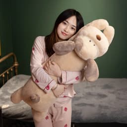 90CM Huge Soft Body Long Dog Plush Pillow Stuffed Animal Home Decoration Sofa Room Cushion Toys