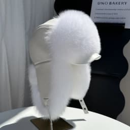 New 100% Genuine Fox Fur Ear-Protecting Hat Men Real Raccoon Fur Hat Women Winter Warm Fur Real Sheep Leather Snow Hat