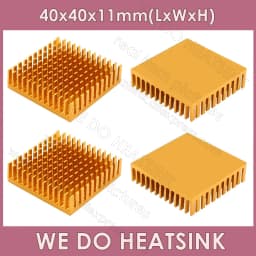 WE DO HEATSINK 40x40x11mm Without or With Thermal Pad 3D Printer Parts Black Aluminum Heatsink for Nema17 42 Stepper Motor