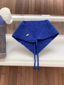 Ins Autumn Winter New Wool Knitted Triangle Scarf Solid Color Warm Outer Decorative Shawl Fart Curtain Korean Knitted Headband