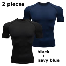 Men's Compression Shirts Summer Short Sleeves Tees T-shirt Gym Workout Fitness Running Tops Undershirts Baselayer Sportswear