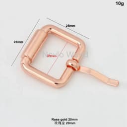 10-50 pcs 5 colors Rose gold 16mm 20mm 25mm 32mm turnbuckle alloy square pin buckle bags,rose gold belts buckles