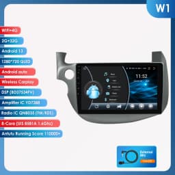 Hizpo Android 14 Car Radio Multimedia GPS For HONDA FIT JAZZ 2007 - 2013 2 Din Navigation Head Unit AI Voice Bluetooth 360 Camera