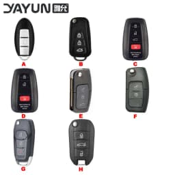 AUTOKEY YAYUN capa de chave de substituição com 2/3/4/5 botões, adequada para diversos modelos de carros