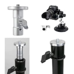 Meking Light Stand Adapter C Stand Camera Mount Light Stand Tripod Screw 1/4 "3/8" and 5/8" Fixing Nut Photo Studio Accessories