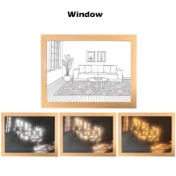 Creativity Night Light Simulation Gift Sunset Mood Photo Frame Lamp INS Anime Painting Led Lights Decoration Lighting