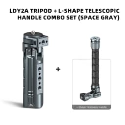 LEAPLIGHT Aluminum Mini Tripod for DJI Osmo Pocket 3/4/4P/360LunaUltra Camera Tripod Handheld Grip w 360° BallHead+Phone Stand