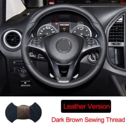 Hand Sewing Car Steering Wheel Wrap for Mercedes-Benz Vito III ( W447 ) 2015 - 2023 Circular Shape Braid on The Steering Wheel