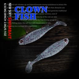 SUNMILE 2025 New Soft Bait 6.5CM Swimbait for Bass Pike Zander Snook Perch Fishing Lures with 3D EYES JIG Head Rig Soft Lure