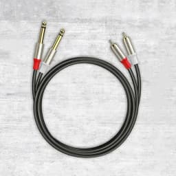 6.35mm To RCA Cable Dual 1/4 TS Male To Dual RCA Male Stereo Audio Cable for Guitar AV Receiver Speaker Amplifier Home Theater
