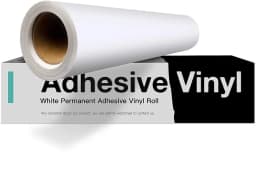 HTVRONT 12"X30ft/30x900cm Glossy Permanent Adhesive Vinyl Roll for Cricut Craft Cutter DIY Cup Glass Phone Case Decor Stickers