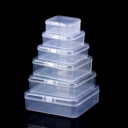 Rectangle Round Square Transparent Plastic Carrying Case For Bead Compartment Adjustable Container Jewelry Storage Box Wholesale