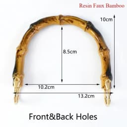 1-5Pcs Deepeel 9/10/12cm Imitation Bamboo Handle for Handbag Purse Kiss Clasp Wallet Woven Bags Handles DIY Crafts Accessories