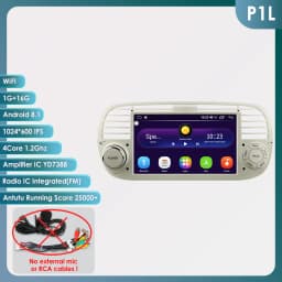 Android auto Car Radio Player For FIAT 500 Abarth 2007-2015 Multimedia GPS Navigation autoradio Support Carplay Octa Core 7862