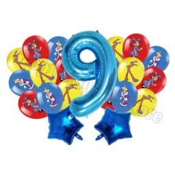 The Amazing Digitals Circus Digit 1-9 Balloons Kids Kawaii Birthday Decoration Baby Shower Gender Reveal Party Supplies Gift New