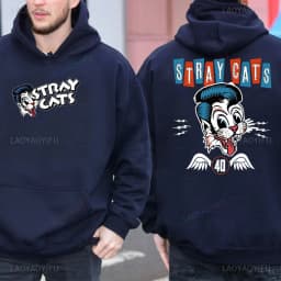 2025 New Hoodies Stray Cat Brian Setzer Lee Rocker Slim Jim Phantom Men Retro Aesthetic Hoodie Funny Tops Men's Clothing
