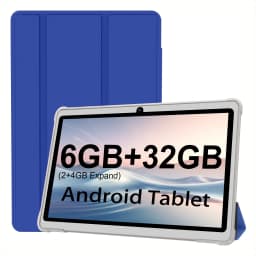 7 Inch Tablet PC, Android 11 Quad Core, 6GB(2+4GB Virtual) RAM 32GB ROM, WiFi, Dual Camera, USB C, with Leather Case