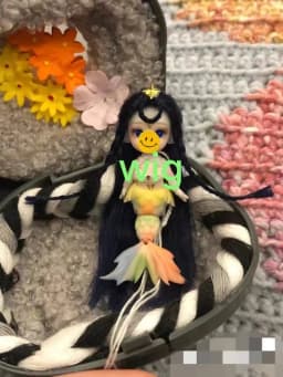 5cm mini mermaid doll hair custom hair mini BJD doll hair