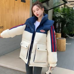2025 Oversized Down Cotton Coat Women Korean Winter Jacket Warm Casual Hooded Parkas Patchwork Puffer Thick Snow Wear Outwear