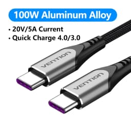 Vention USB C to Type C Cable PD 100W 60W Fast Charging Cord for iphone 17 16 15 Samsung S24 Xiaomi 17 Macbook iPad Quick Charge