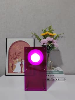 RGB 16 Colors DIY Lamp Desk Acrylic Moon Ambient Light Nordic Style Cordless Rechargeable Bedroom Lamp Indoor Decoration 30*15cm