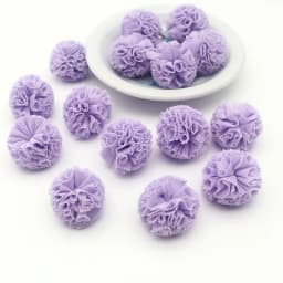30-60 Pcs 2.5 Cm Lace Gauze Elastic Flower Ball DIY Craft Supplies Headwear Jewelry DIY Pendant Material Yarn Ball Pompons