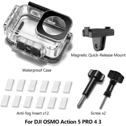 ACTION 5/4/3 Waterproof Case Diving Underwater Protective Housing Shell for DJI Osmo Action 5 PRO 4 3 Action Camera Accessories