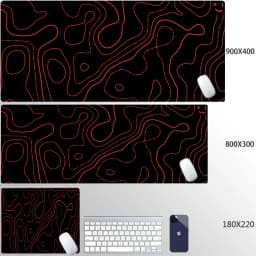 Liquid Mouse Pad Gaming Black And White Contour Lines Printon Demand Large HD Mousepad XXL Playmat Soft Carpet Laptop Mouse Mats