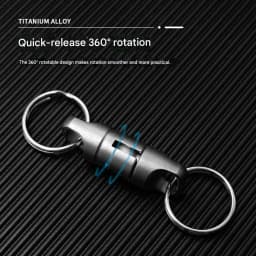 Titanium Alloy 360° Rotatable Keychain Quick Release Buckle Anti Stripping Dog walking Lightwei Buckle Safety With Lock design