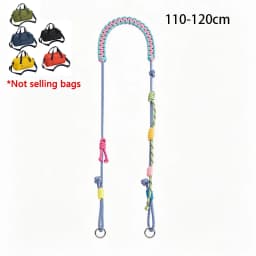 Outdoor Multicolor Rope Braided Bag Strap Handbag Modification Crossbody Strap Detachable Bag Shoulder Belt Strap Replacement