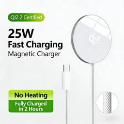 New Qi2.2 25W Magnetic Wireless Charger for Magsafe Charger Mini Fast Charging Station Pad for iPhone18 17 16 15 14 13 12 ProMax