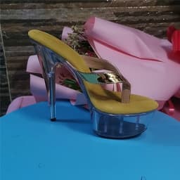 15-20 centimeter princess-style flip-flops, sexy nightclub high heels, 6-7 inch slender high heels, suitable for use in summer s