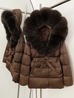 OFTBUY Winter 90% Duck Down Jacket Women Luxury Large Natural Silver Fox Fur Hooded Thick Warm Female Parkas Waterproof
