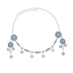 Afghan Vintage Alloy Coin Tassel Turquoise Head Chains for Women Bohemian Boho Tribal Gypsy Statement Hairband Ethnic Jewelry