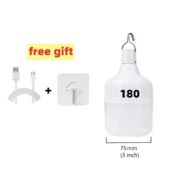 Outdoor USB Rechargeable LED Portable Lantern Night Lights Lamp Bulbs High Brightness Emergency Light Hook Up Camping Fishing
