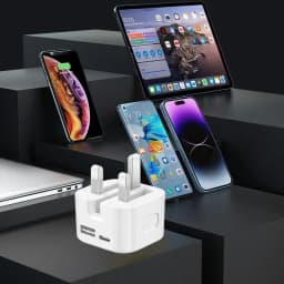 Super Fast Quick Charging Dual Ports PD A+C 20W 35W UK GB AC Home Travel USB C Charger for IPhone 13 14 15 Samsung Xiaomi Phone